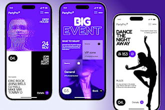 develop night event app, music event app, concert app, ai night party event app