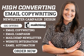 do sales email copy writing mailchimp email marketing newsletter template design