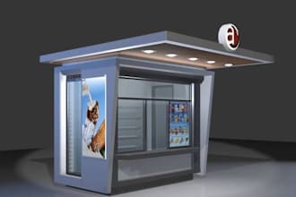 create 3d booth and exhibition stall, trade show booth, kiosk design, 3d stand