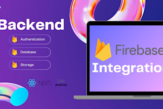 integrate firebase auth, database, storage in your website