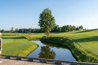 design 3d golf course design, golf simulator, fairway and landscape rendering