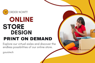 create a premium print on demand shopify store, shopify website
