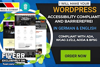 make wordpress website accessibility compliant and barrierefrei