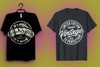 vintage badge t shirt design