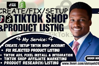 setup manage tik tok shop dropshipping product listing tiktok shop ads marketing