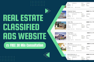 design a real estate listing classified ads website