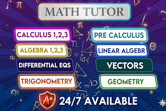 be your online math tutor from school to university