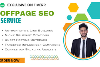 do monthly off page SEO service with white hat dofollow backlinks