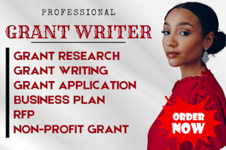 do grant writing, grant application and business plan services