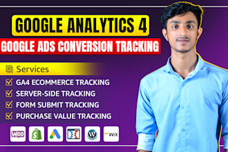 setup ga4, google ads conversion ga4 enhanced ecommerce server side tracking GTM