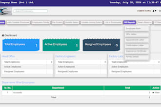 develop hrms, payroll, employees management software