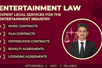 be your entertainment lawyer for music and film contracts