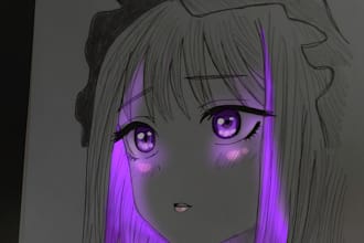 draw a glowing art