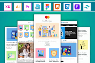 design responsive email template for mailchimp, klaviyo and any others platform