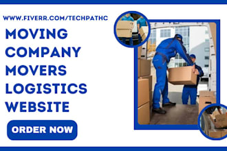 design moving company movers leads relocation transportation logistics website