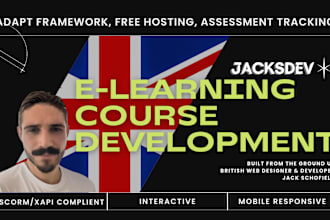 design a scorm, xapi compliant responsive elearning course