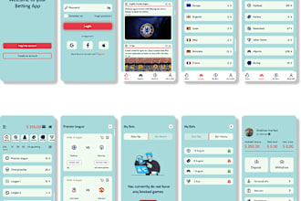 create fantastic bet app, web design, sport bet website, tournament website