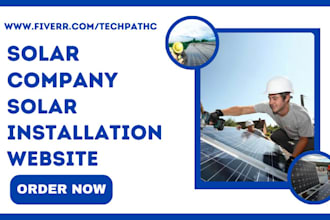 design solar company website solar panel solar installation website