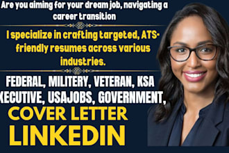 write federal resume, usajobs, veteran, ksa, ecq, military for government agency