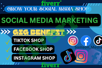 setup tiktok shop, facebook shop, and instagram shopping