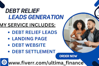 generate debt relief leads debt settlement leads consolidation ads debt website