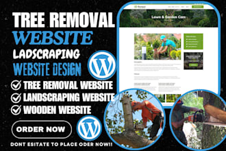 design a responsive tree removal website wooding industry land scrapping website