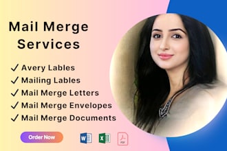 mail merge your list into letters, labels or envelopes