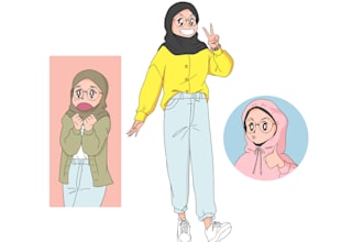 draw 90s anime character style