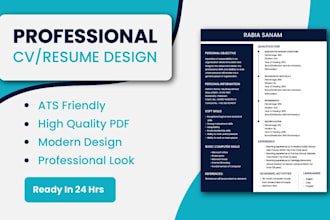 be your expert CV maker, resume writer for any type of job
