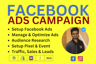 setup and manage your facebook and instagram ads campaign