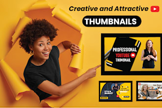 design creative and attractive thumbnail for you within 6 hours