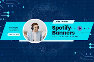 design eye catching professional spotify banner and cover art