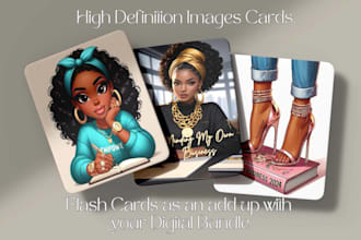 design custom flash, affirmation tarot and oracle cards
