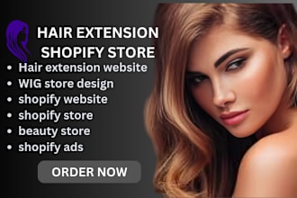 build hair extension shopify store hair extension website