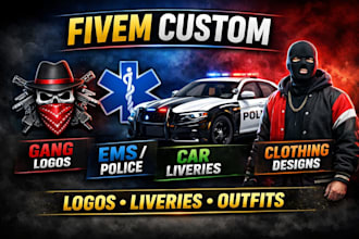 custom fivem thumbnail logo clothing car livery