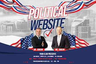 political campaign website, election website, political website with donation