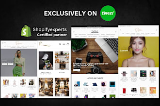 create a modern and stylish shopify store or website for clothing and fashion