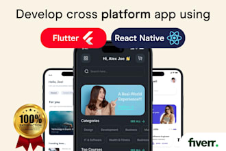 develop cross platform app using flutter or react native