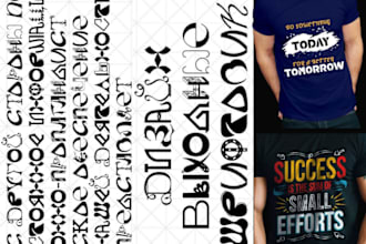 create custom font logo typography tshirt design lettermark hand drawn lettering
