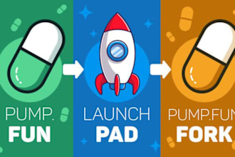 make pump fun bot, clone pump fun token launchpad dex on solana