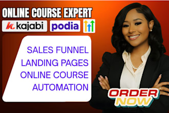 design kajabi website,kajabi salesfunnel,kajabi landing page, podia, gohighlevel