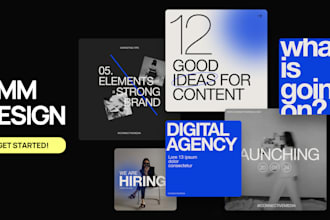 design unique social media posts, banners, and ads