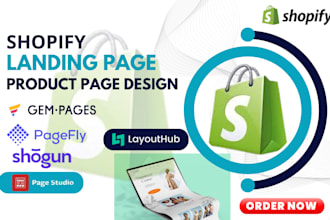create shopify landing page one product page with pagefly layouthub pagestudio