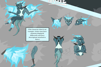 draw you an anthro dragon based on your given description