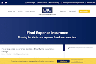 design high converting insurance website for life final expense finance planning