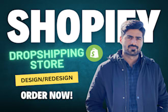 create shopify store, build shopify website design, shopify dropshipping website
