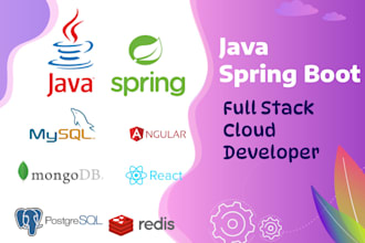develop java spring boot web applications for you