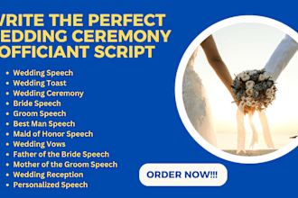 write the perfect wedding ceremony officiant script