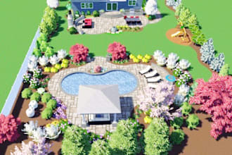 3d landscape design exterior and interior design using rhino,archicad and revit
