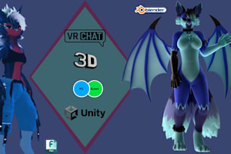 create custom vrchat avatar, furry fursona, nsfw, 3d vtuber, vrc character model